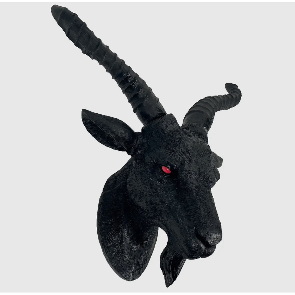 Baphomet Sabbatic Occult Goat Head Wall Sculpture